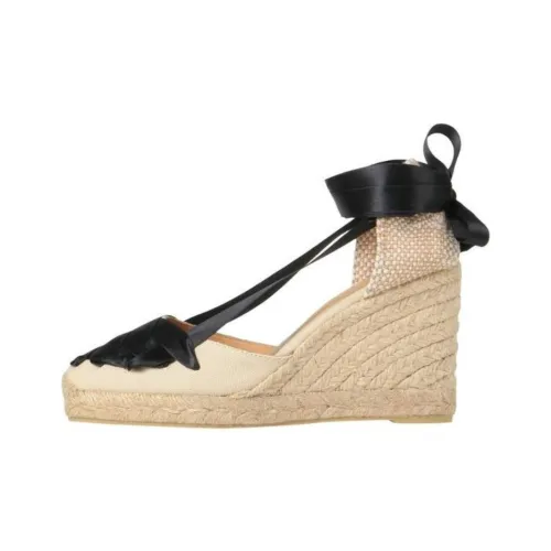 Castañer Wedge Heel High Heels Women's Beige Black