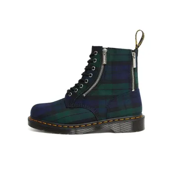 Dr.Martens 1460 Zip Tartan Lace Up Boots 'Blue Green' Women's