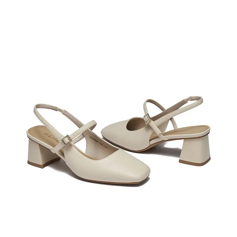 GEMEIQ Block Heel High Heels 6cm Women's-2