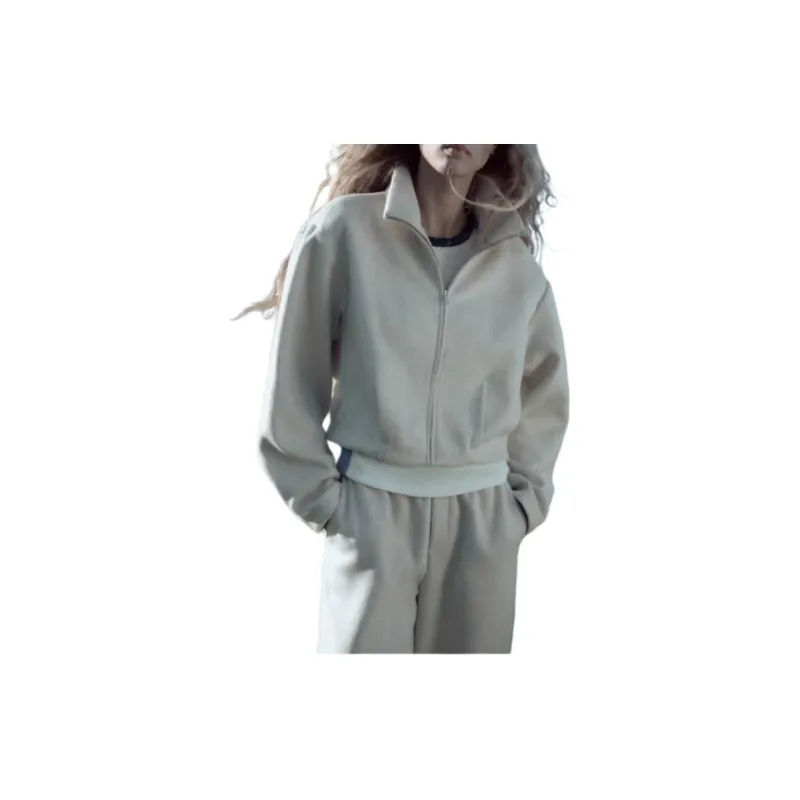 ZARA Trf Jackets Coats Women's Beige-4