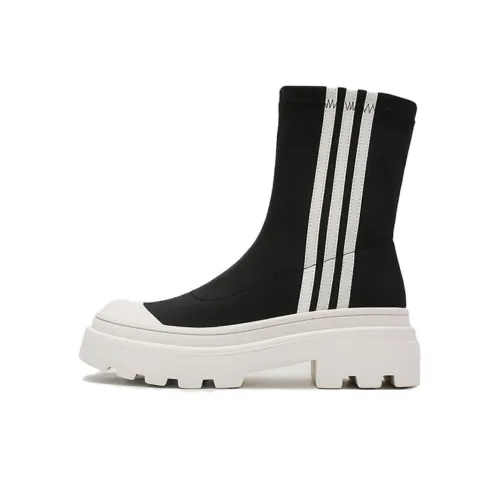 FAIRWHALE Ankle Boots Women's Pure Black