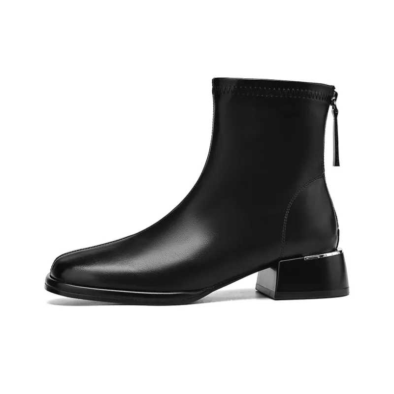 HLA Ankle Boots Women's Black/Brown/Beige-0