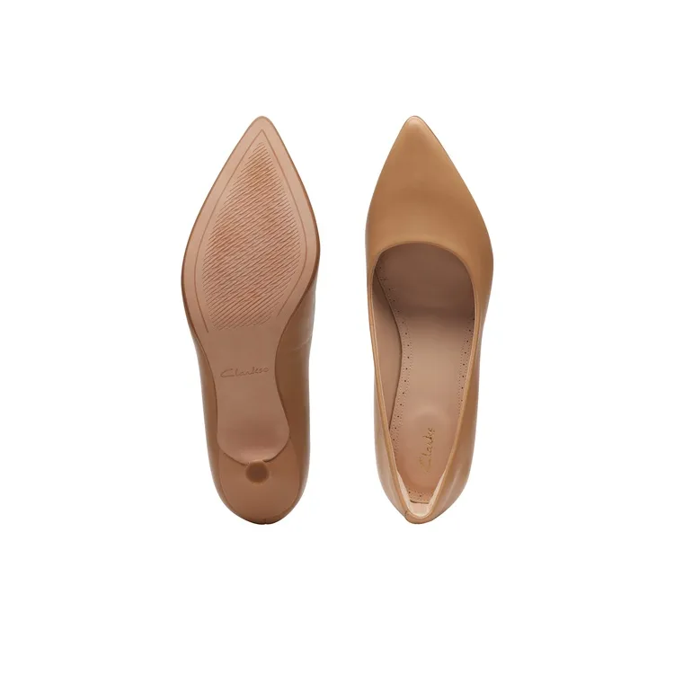 Clarks Slim Heel High Heels Women's Brown-2