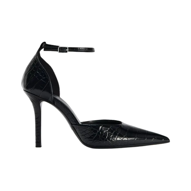 ZARA Slim Heel High Heels 9.5cm Women's Black-1