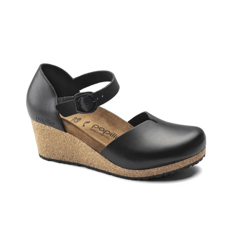 Birkenstock Wedge Heel High Heels Women's Black-1