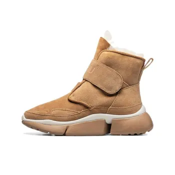 AU&MU Warm Short Snow Boots Women's Chestnut