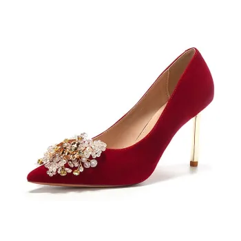 HKCP Slim Heel High Heels 8.5cm Women's Red