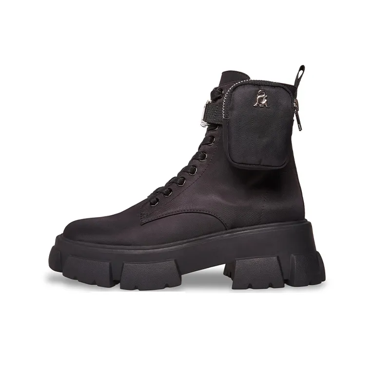 STEVE MADDEN Martin Boots Women's White/Black/Sand-4