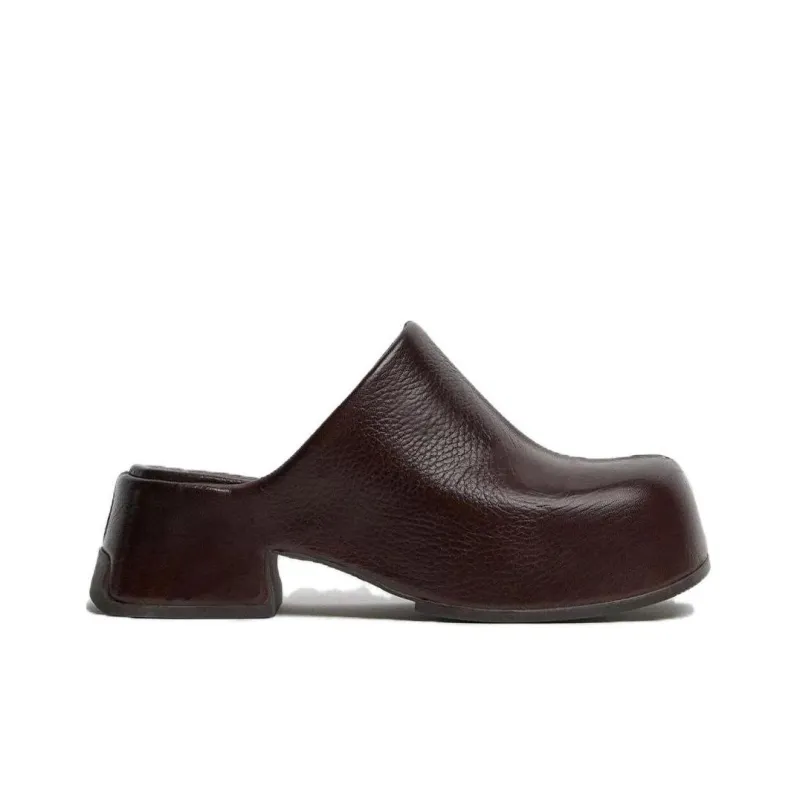 MIISTA Wrap-toe Slippers Women's Brown-1