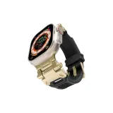 Apple Explorer Silicone Strap, Gold-Tone Lock Black