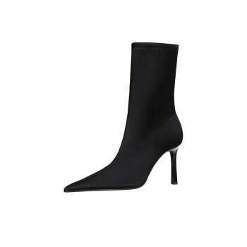 QITUMAUL Ankle Boots 9.5cm Women's Black