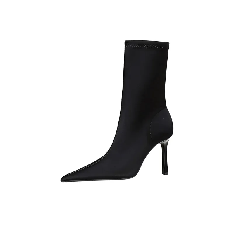 QITUMAUL Ankle Boots 9.5cm Women's Black-0