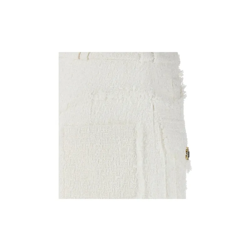 BALMAIN A Line Tweed Skirt-5