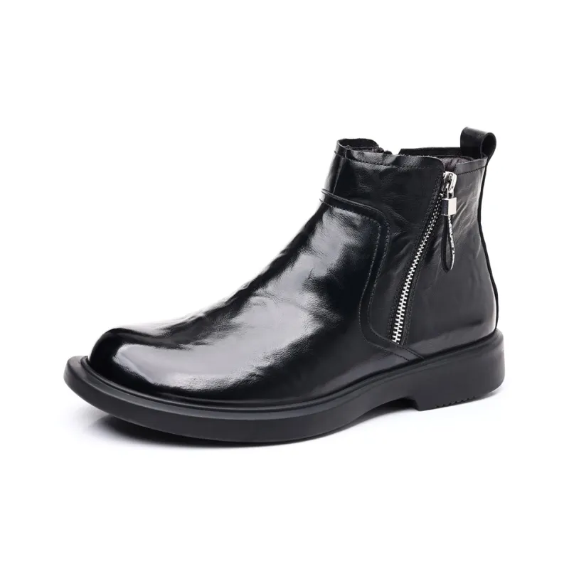 MODENGPAN Ankle Boots Men Black/Brown-7