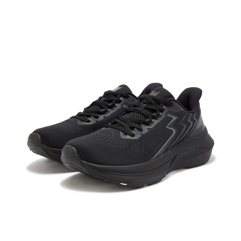 361° Cushioning Anti Slip And Wear Resistant Low Top Casual Running Shoes Unisex Black Gray-2