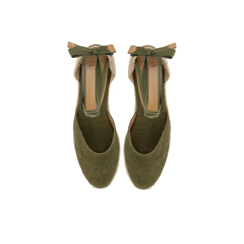 Castañer Wedge Heel High Heels 5cm Women's Green-2