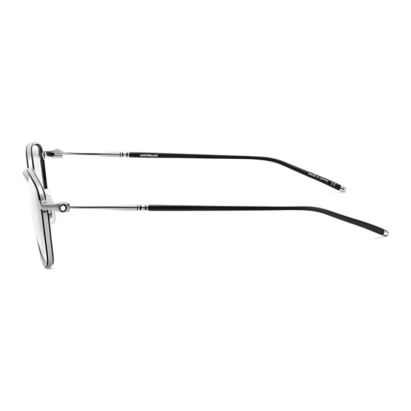 MONTBLANC Acetate Metal Irregular Shape Eyeglass Frames Unisex Black-2