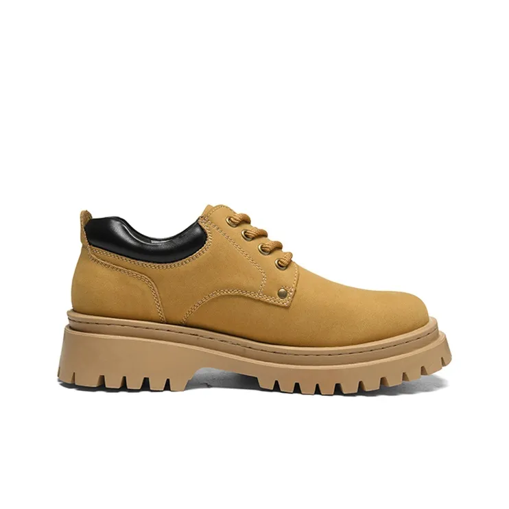 FAIRWHALE Ankle Boots Men Wheat/Black Gray-1