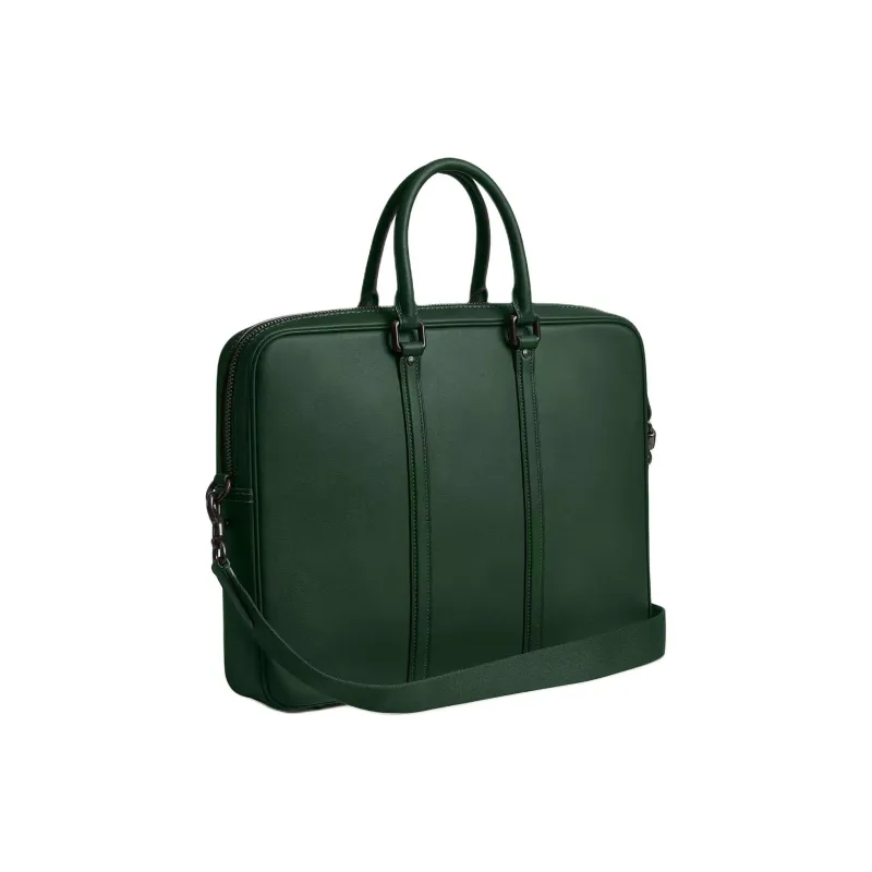 COACH Metropolitan Glove Tanned Leather Laptop Bag Tubas Women's Hunter Green Color-1