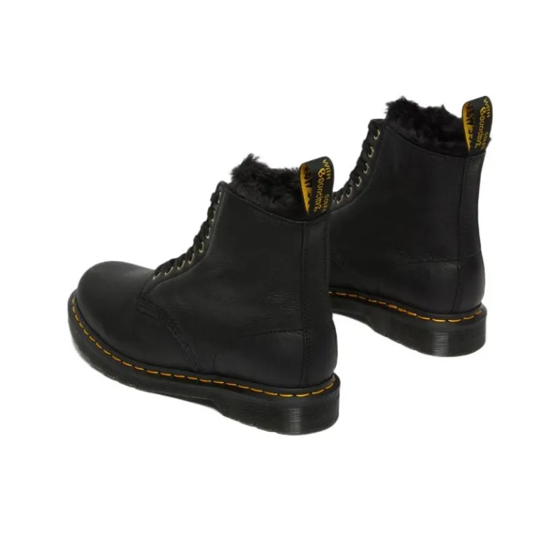 Dr.Martens 1460 Pascal Fur Lined Ankle High Top Retro Martin Boots Unisex Black-4