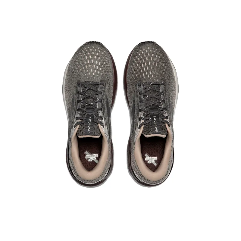 Saturdays NYC x Brooks Anti-Slip Wear-Resistant Low-Top Casual Running Shoes Women's Black Gray Color-3
