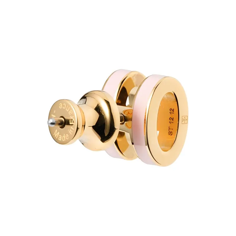 HERMES Gold-Plated Stud Earrings Women's-3