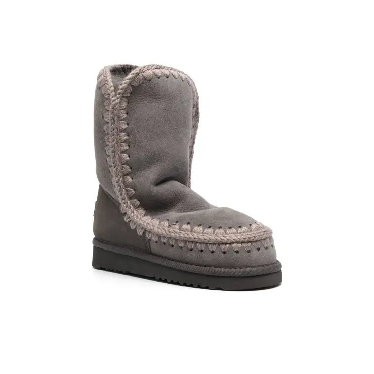 Mou Logo-patch Sheepskin Boots-1