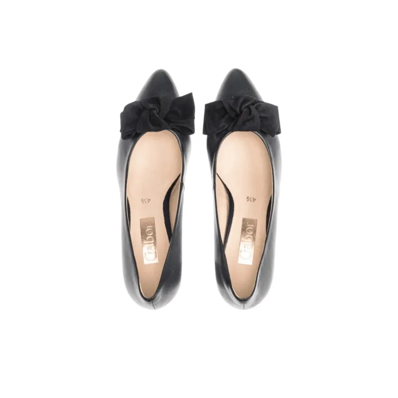 Gabor Chunky Heel High Heels 5.5cm Women's Black-2