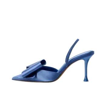 ZARA Slim Heel High Heels 8cm Women's Blue