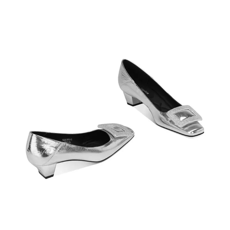 JESSICA SOPHIA Commute Versatile Comfortable Chunky Heel High Heels 3cm Women's-3