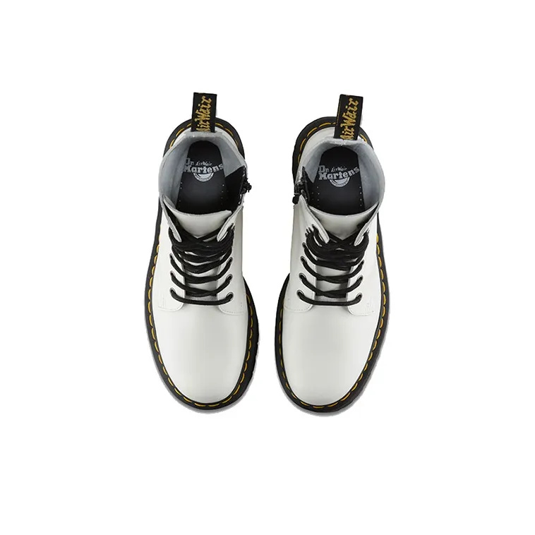 Dr. Martens Jadon Smooth Leather Platform Boot White-2
