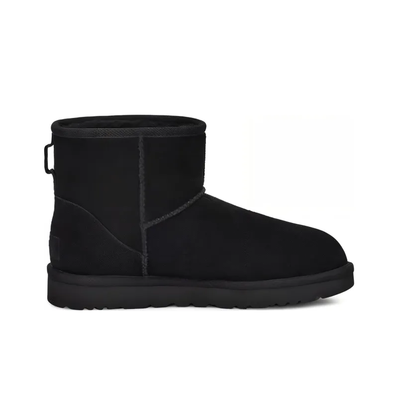 UGG Mini Broken Logo Boot 'Black White' Women's-1