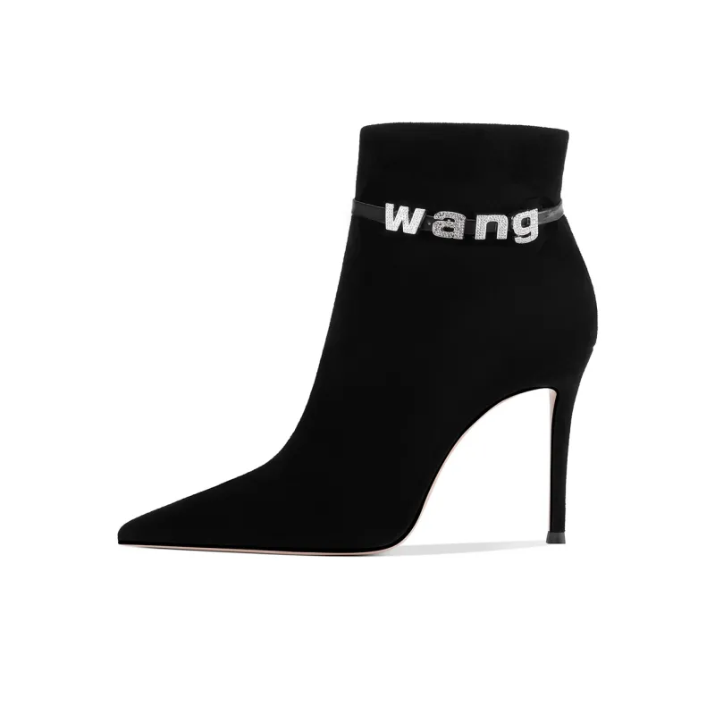 Shesrim Ankle Boots 9.5cm Women's Black-0