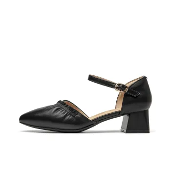 Spider King Block Heel High Heels 4cm Women's Black