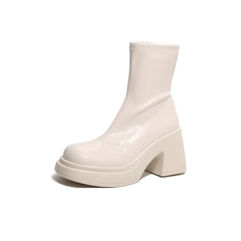 NUNZ Ankle Boots Women's Black/Ecru-7