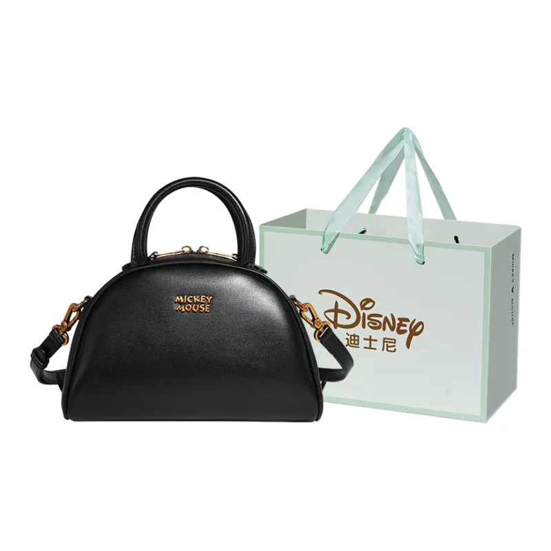 Disney Mickey Series PU Leather Crossbody Bag Small Size Women's Black-38
