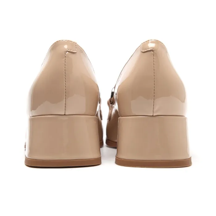 Satchi Block Heel High Heels Women's Nude-4