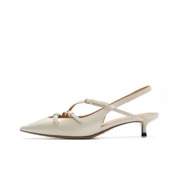 BELLE Slim Heel High Heels 4.5cm Women's Black Beige Apricot Silver
