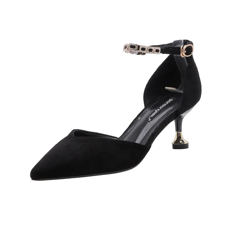 Qiandongmeili Slim Heel High Heels 6.5cm Women's-0