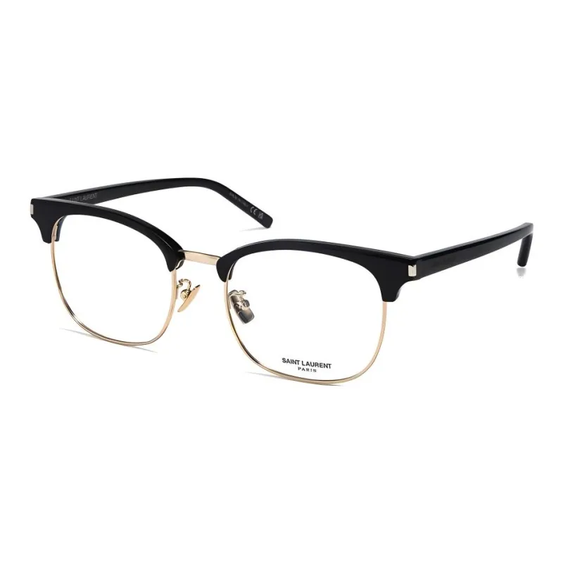 SAINT LAURENT Plate Frame Square Eyeglass Frames Unisex-3