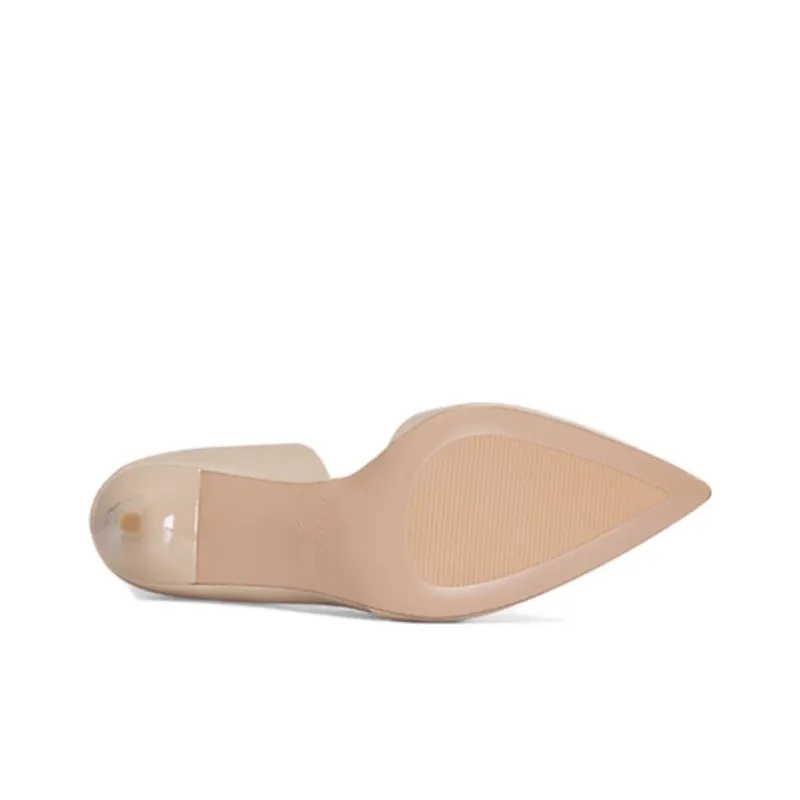ZSAZSAZSU Upper East Side Lady Slim Heel High Heels 8.5cm Women's Apricot-3