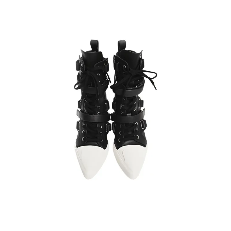 DYMONLATRY Slim Heel High Heels 9cm Women's Black-2