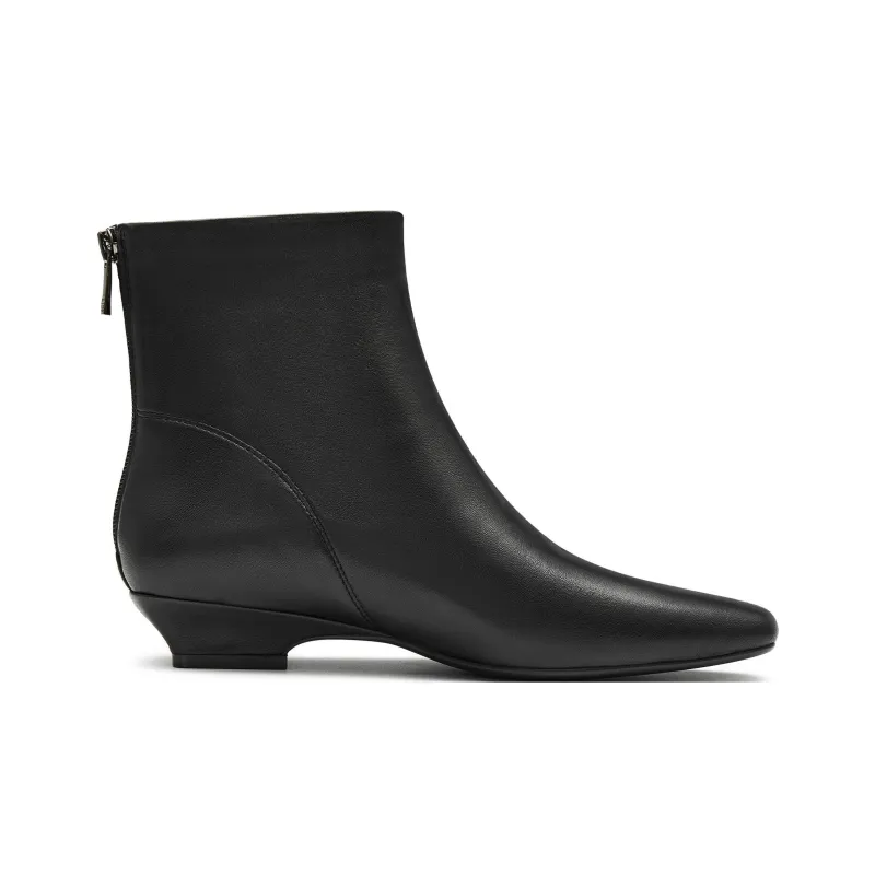 Joypeace Winter Day With White Space Ankle Boots Women's Black-2