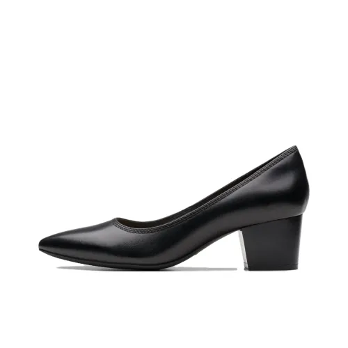 Clarks Chunky Heel High Heels Women's Black