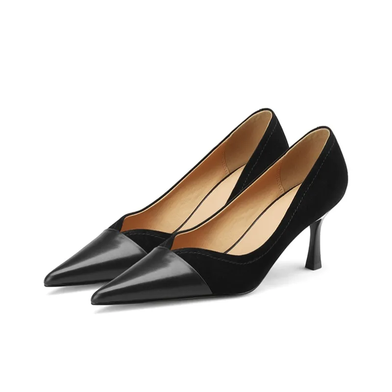 Naiyee High Heels Women's Black/Chestnut/Apricot-2