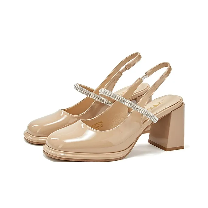 GNSJ Chunky Heel High Heels 8cm Women's-8