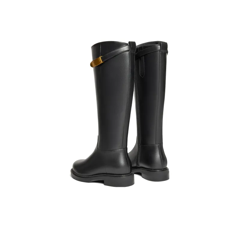 Teenmix Knee high Boots 3.5cm Women's Black-2
