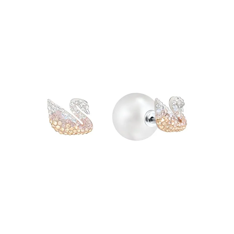 Swarovski Artificial Crystal Stud Earrings Women's Light Gradient-1