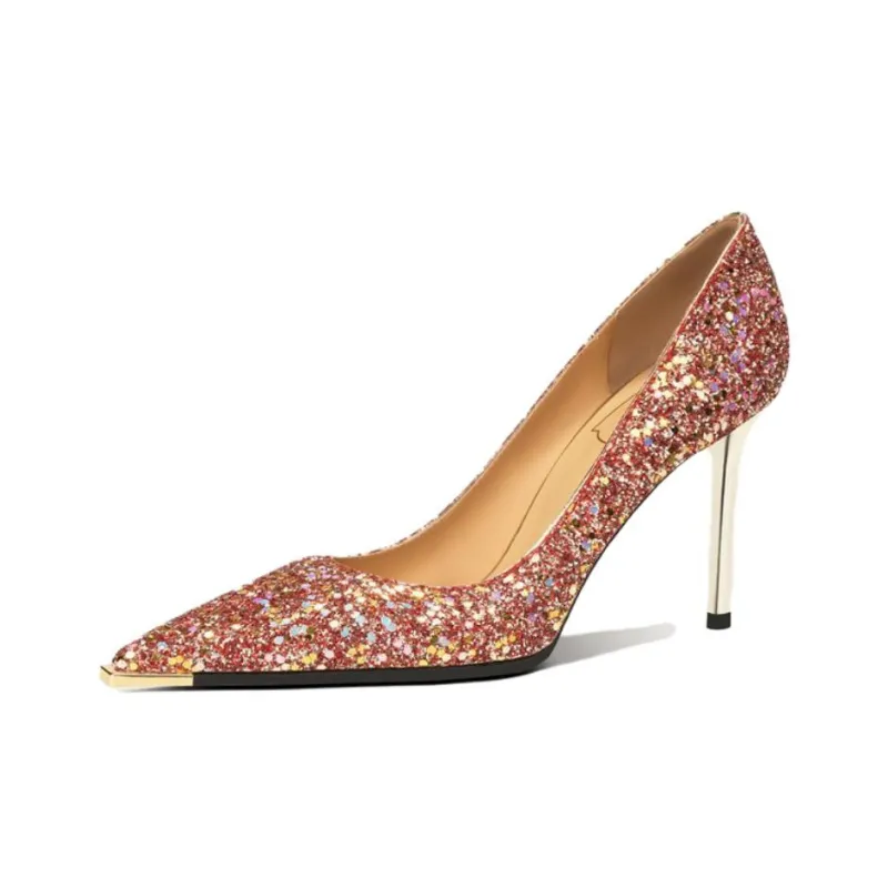 Zubumei Slim Heel High Heels 8CM Women's-15