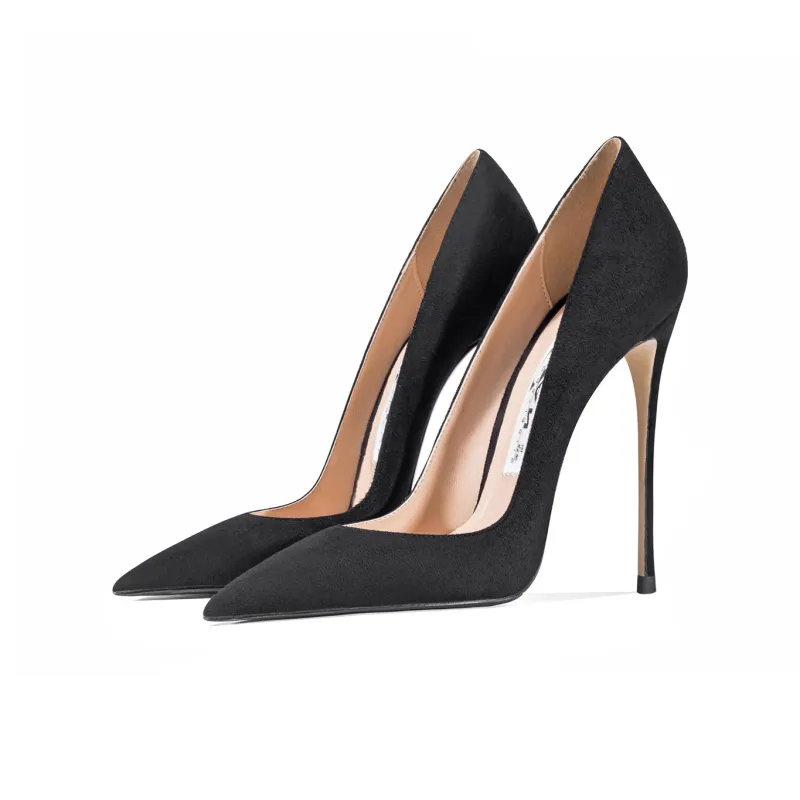 Ganxiaojie Slim Heel High Heels Women's Black-2